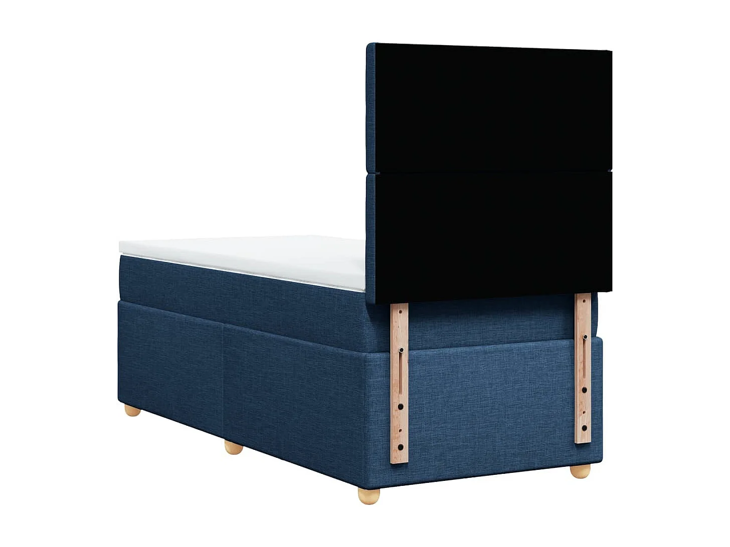 Boxspringbett mit Matratze Blau 80x200 cm Stoff