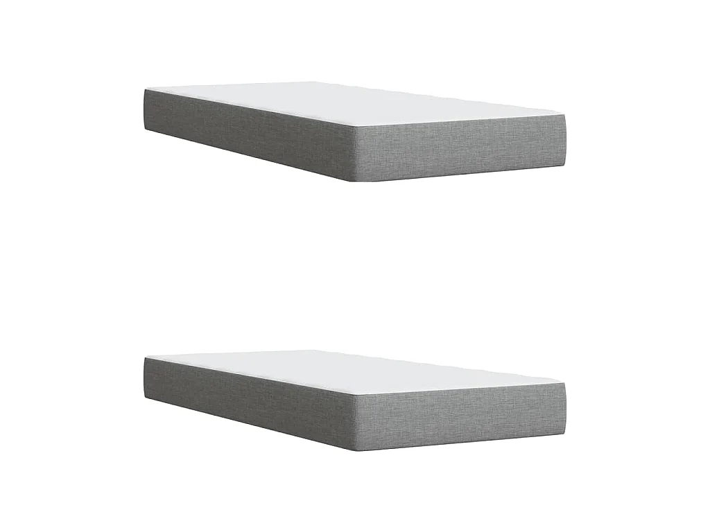 Boxspringbett mit Matratze Hellgrau 200x200 cm Stoff