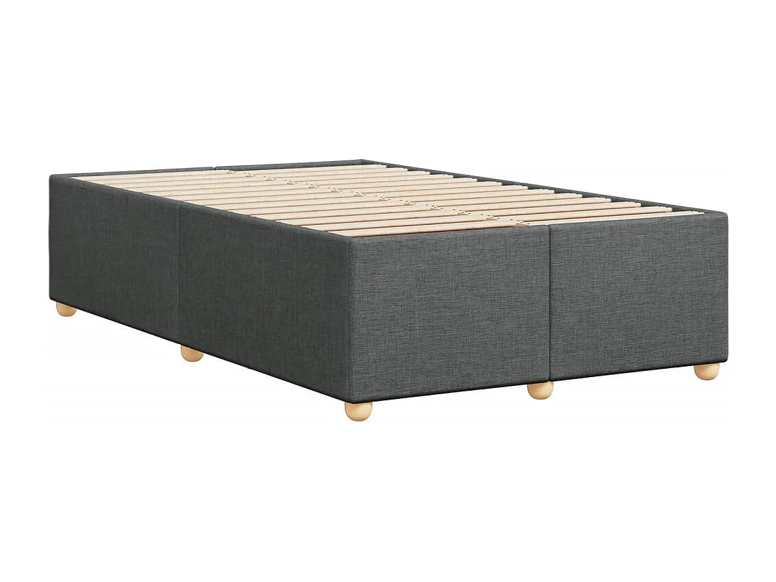 Cadre de lit sans matelas gris foncé 120x190 cm tissu