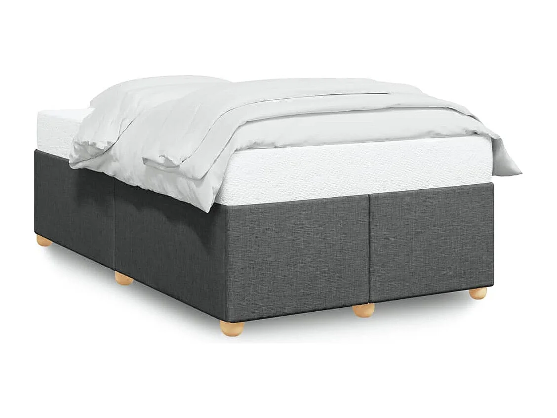Cadre de lit sans matelas gris foncé 120x190 cm tissu