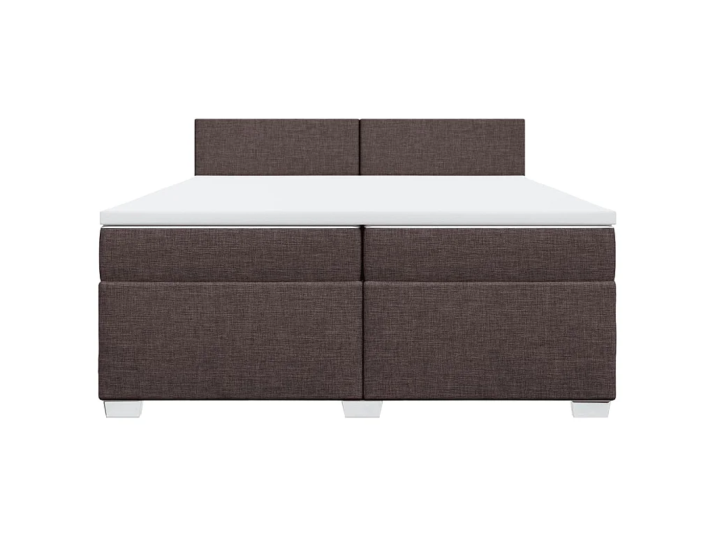 Sommier à lattes de lit avec matelas Marron foncé 200x200 cm