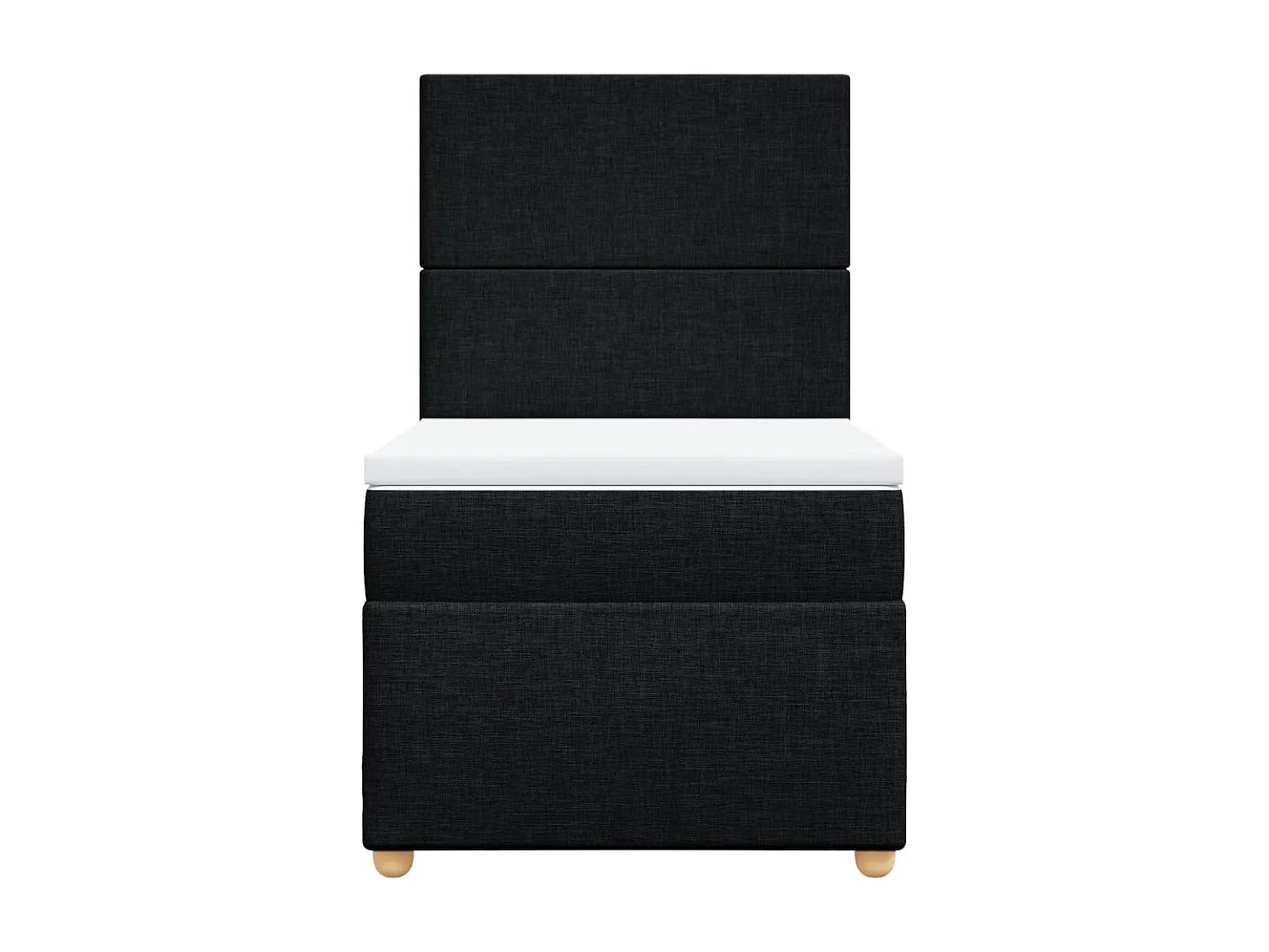 Sommier à lattes de lit avec matelas Noir 100x200 cm Tissu