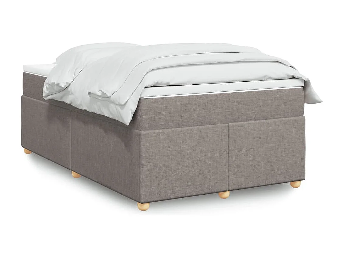 Sommier à lattes de lit avec matelas Taupe 120x200 cm Tissu