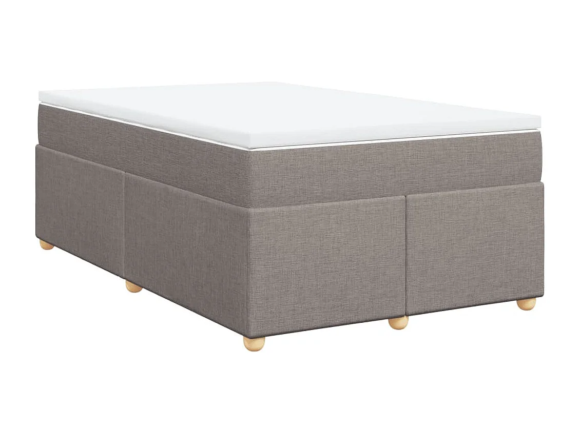 Sommier à lattes de lit avec matelas Taupe 120x200 cm Tissu
