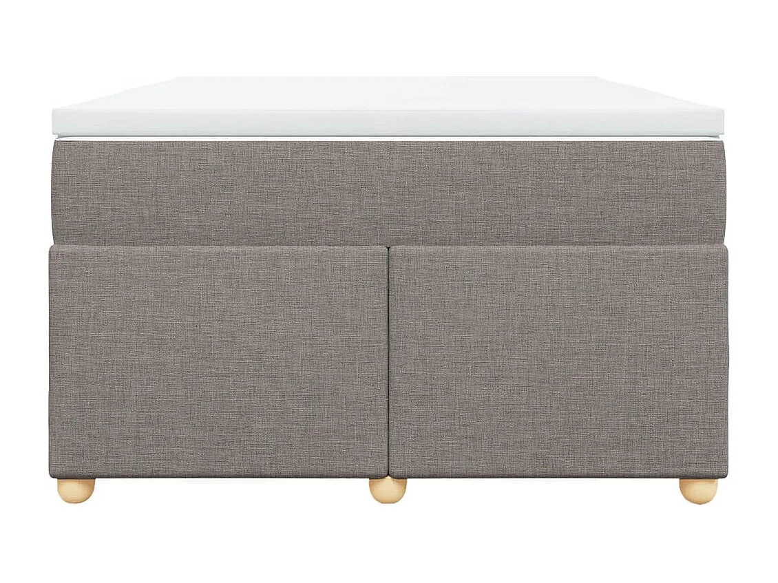 Sommier à lattes de lit avec matelas Taupe 120x200 cm Tissu