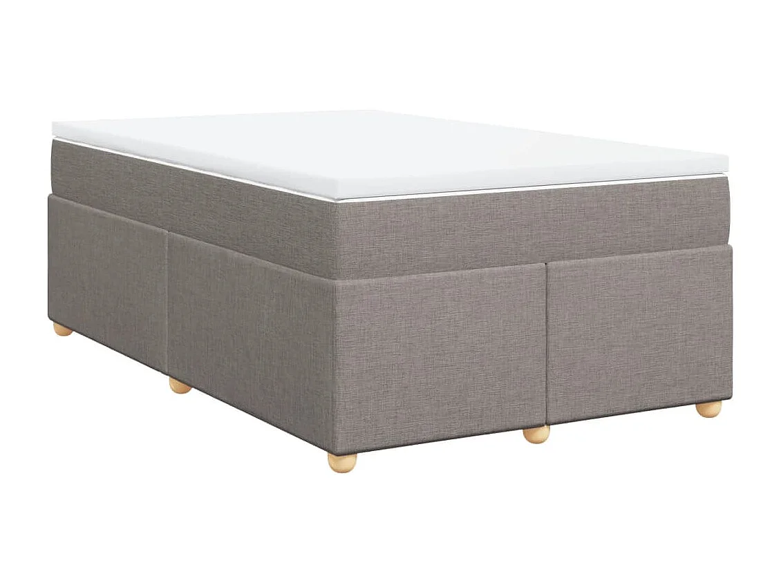 Sommier à lattes de lit avec matelas Taupe 120x200 cm Tissu