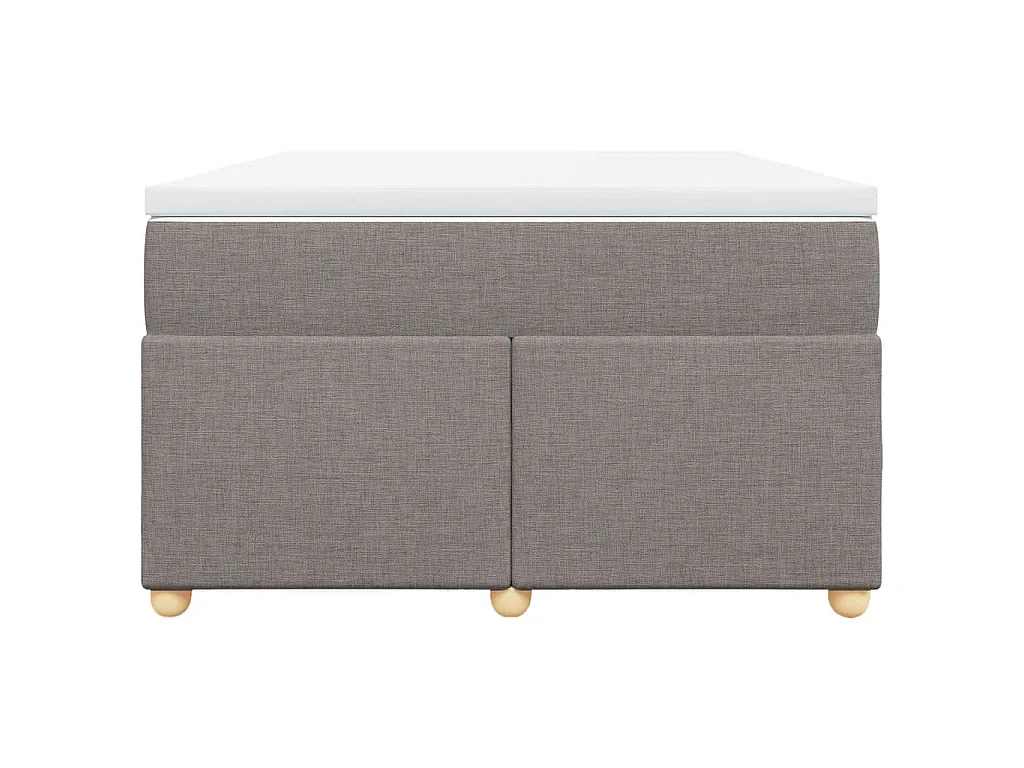 Boxspring met matras stof taupe 120x200 cm