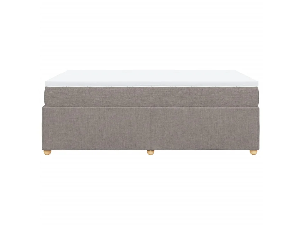 Boxspring met matras stof taupe 120x200 cm