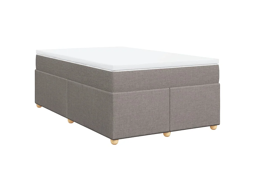 Boxspring met matras stof taupe 120x200 cm