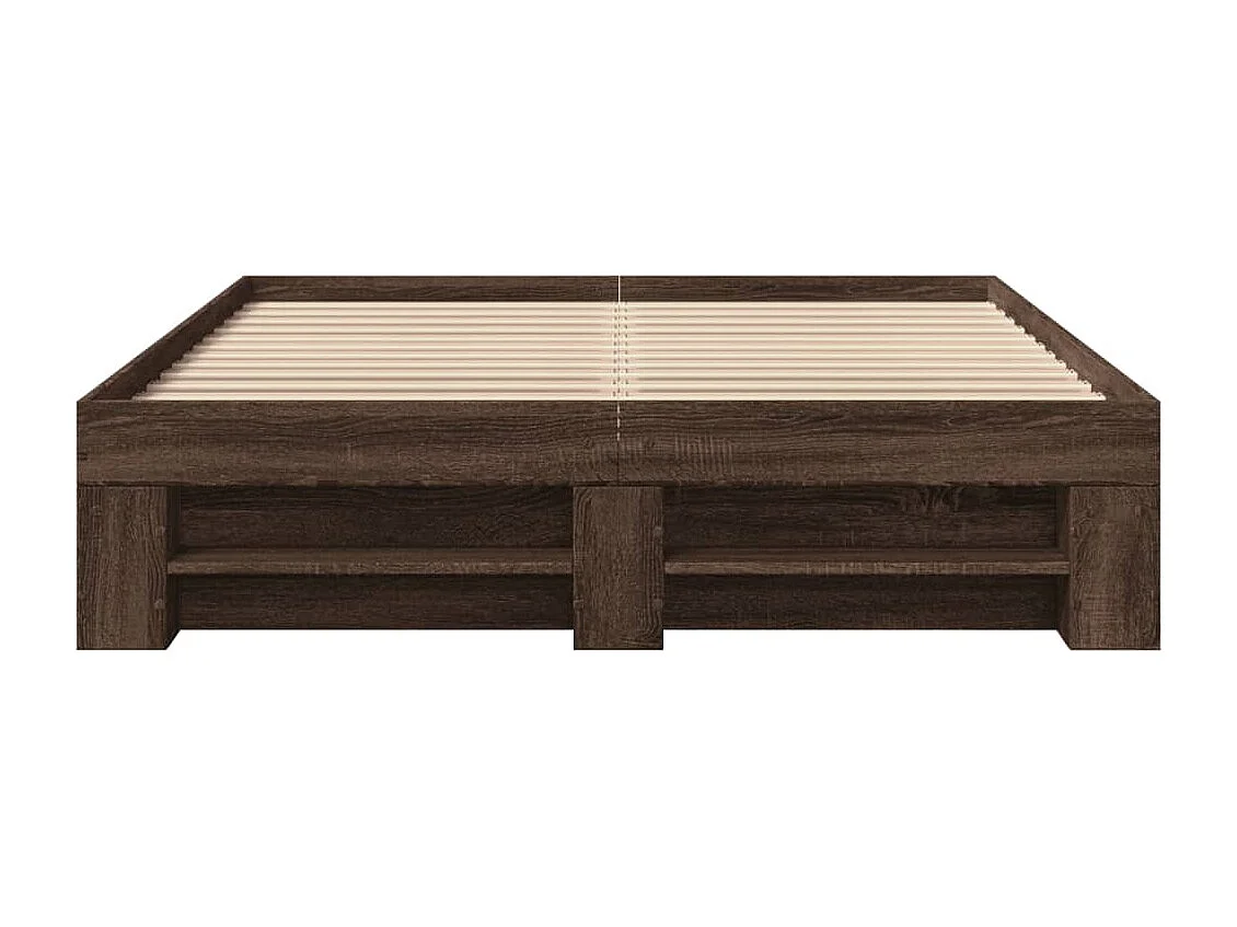 Cadre de lit sans matelas chêne marron 140x190 cm
