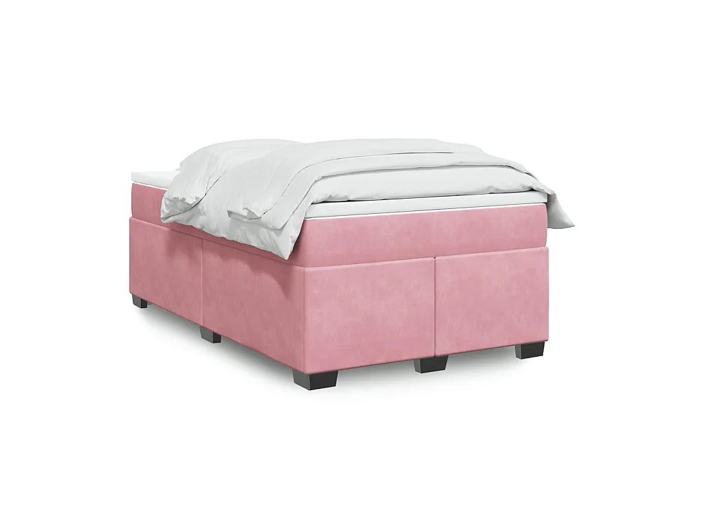 Sommier à lattes de lit avec matelas Rose 120x200 cm Velours