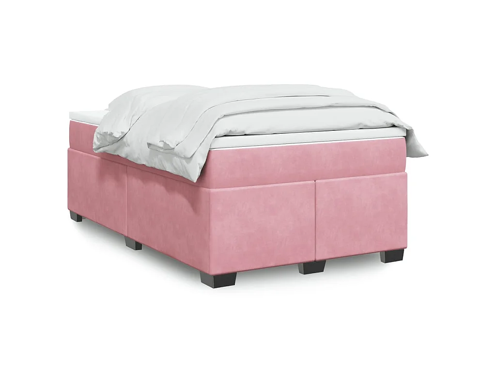 Sommier à lattes de lit avec matelas Rose 120x200 cm Velours
