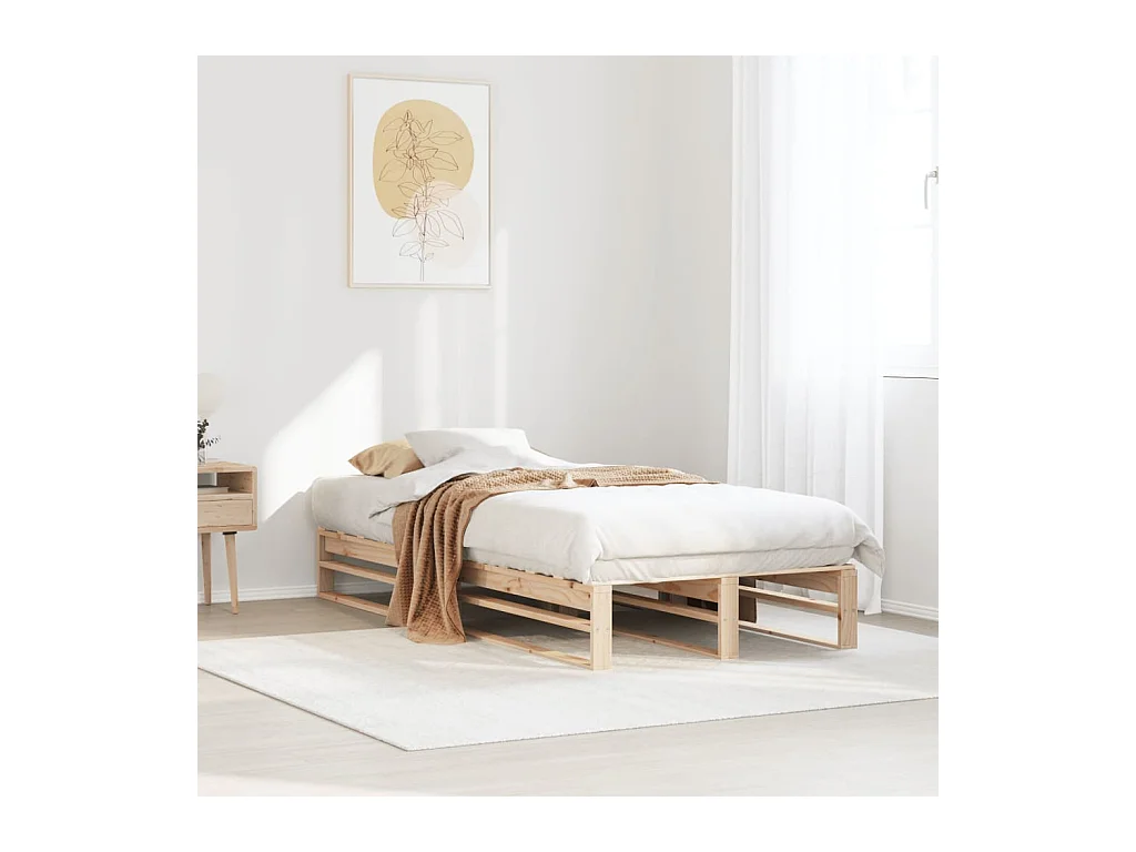Cadre de lit sans matelas 90x200 cm bois de pin massif