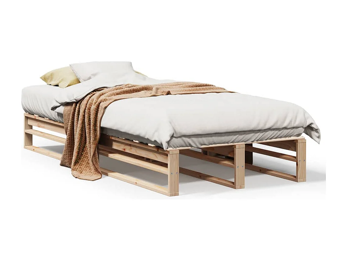 Letto senza Materasso 90x200 cm in Legno Massello di Pino