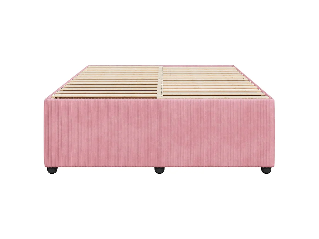 Bettgestell Rosa 140x190 cm Samt
