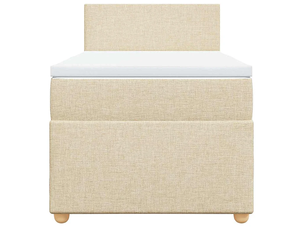 Boxspring met matras stof crèmekleurig 80x200 cm