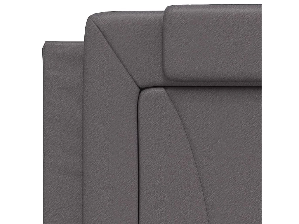 Bedframe "Viana" zonder matras kunstleer grijs 90x190 cm