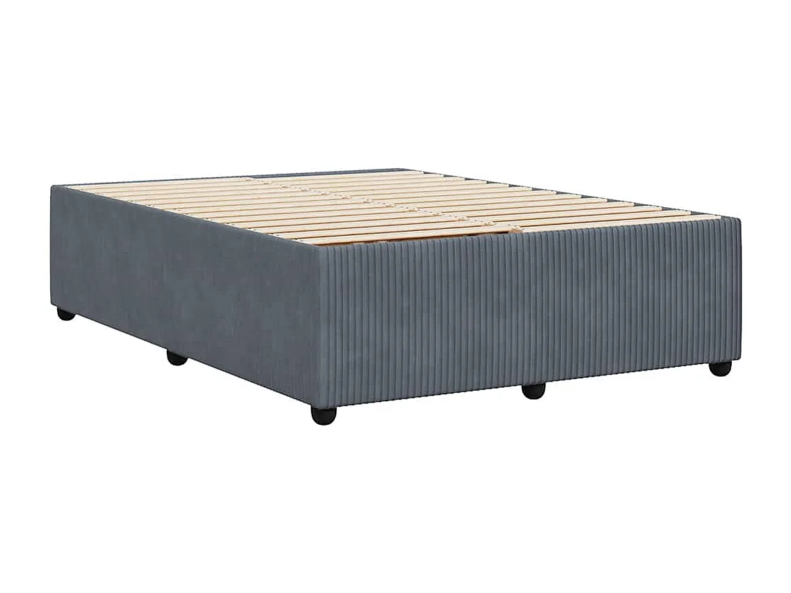 Bedframe zonder matras 160x200 cm fluweel donkergrijs