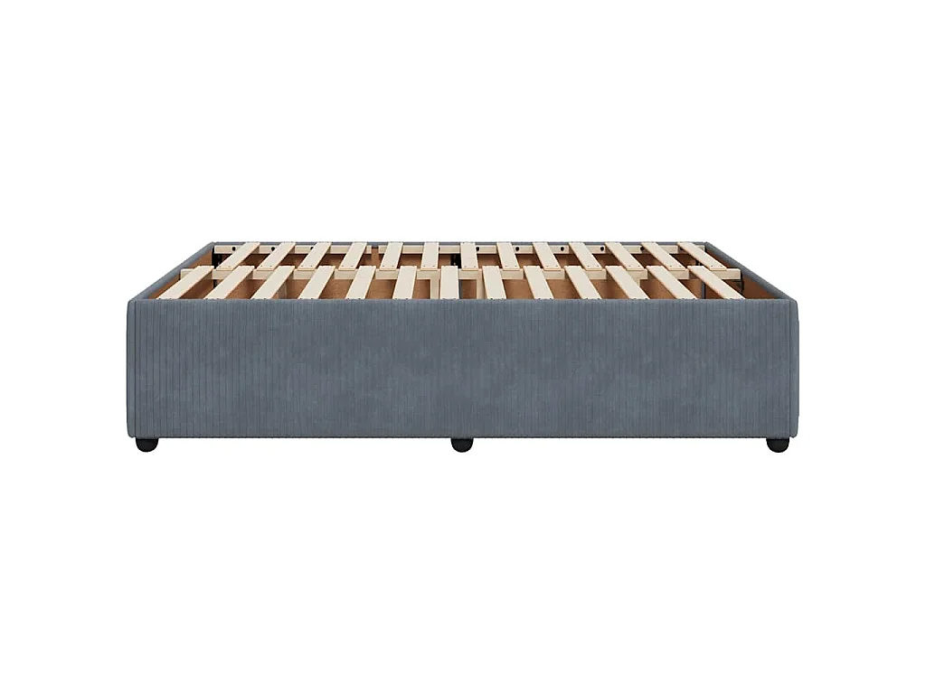 Bettgestell ohne Matratze Dunkelgrau 160x200 cm Samt