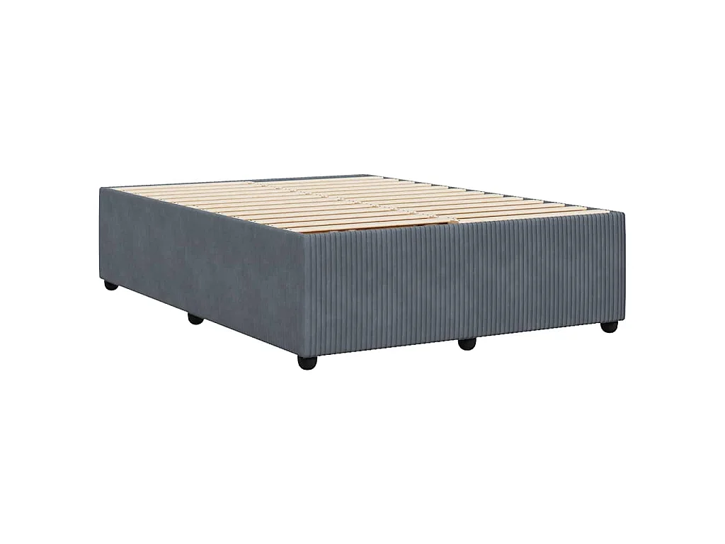 Bettgestell ohne Matratze Dunkelgrau 160x200 cm Samt