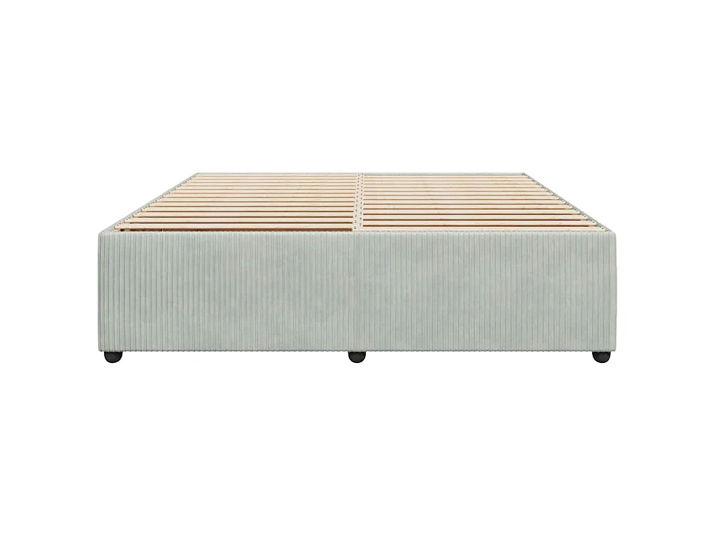 Bettgestell ohne Matratze Hellgrau 180x200 cm Samt