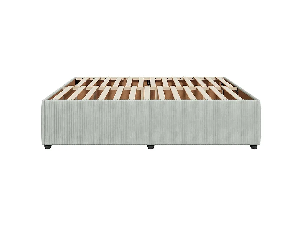 Bettgestell ohne Matratze Hellgrau 180x200 cm Samt