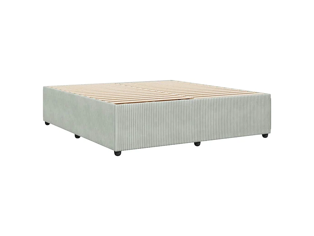 Bettgestell ohne Matratze Hellgrau 180x200 cm Samt