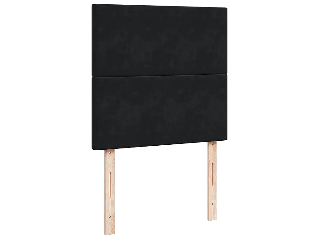 Boxspringbett mit Matratze Schwarz 90x190 cm Samt
