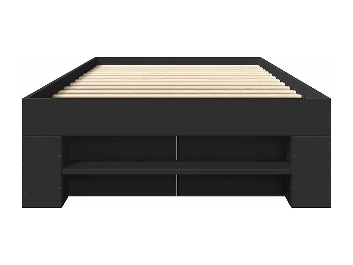 Bettgestell Schwarz 90x190 cm Holzwerkstoff