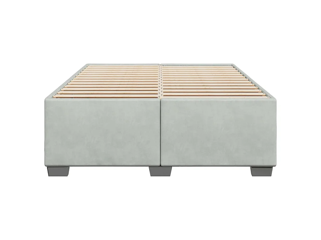 Giroletto senza Materasso Grigio Chiaro 140x190 cm Velluto