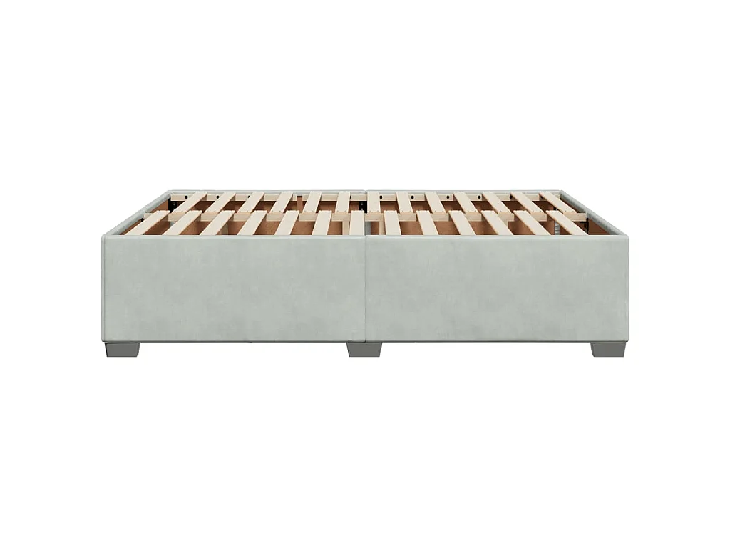 Giroletto senza Materasso Grigio Chiaro 140x190 cm Velluto