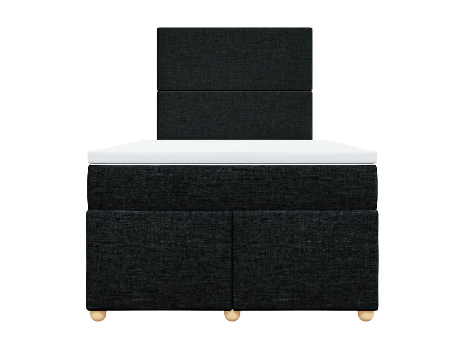 Sommier à lattes de lit avec matelas Noir 120x200 cm Tissu