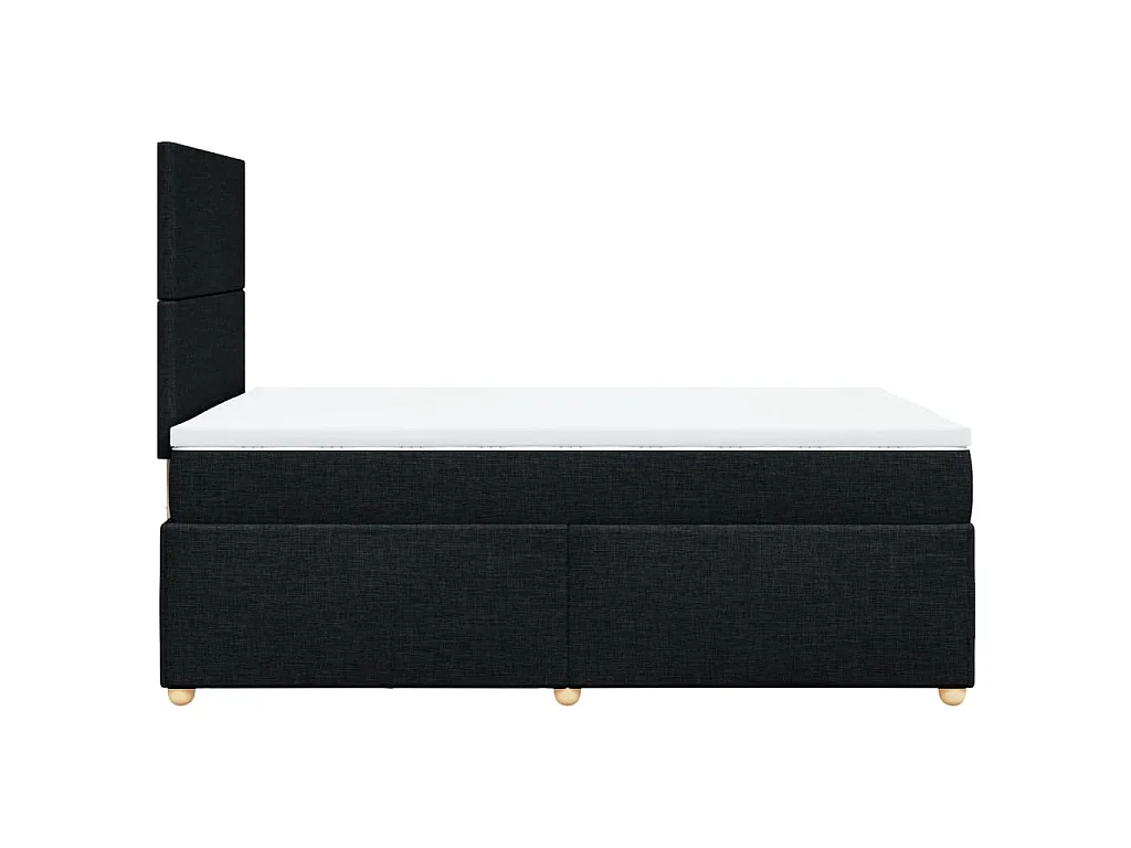 Boxspringbett mit Matratze Schwarz 120x200 cm Stoff