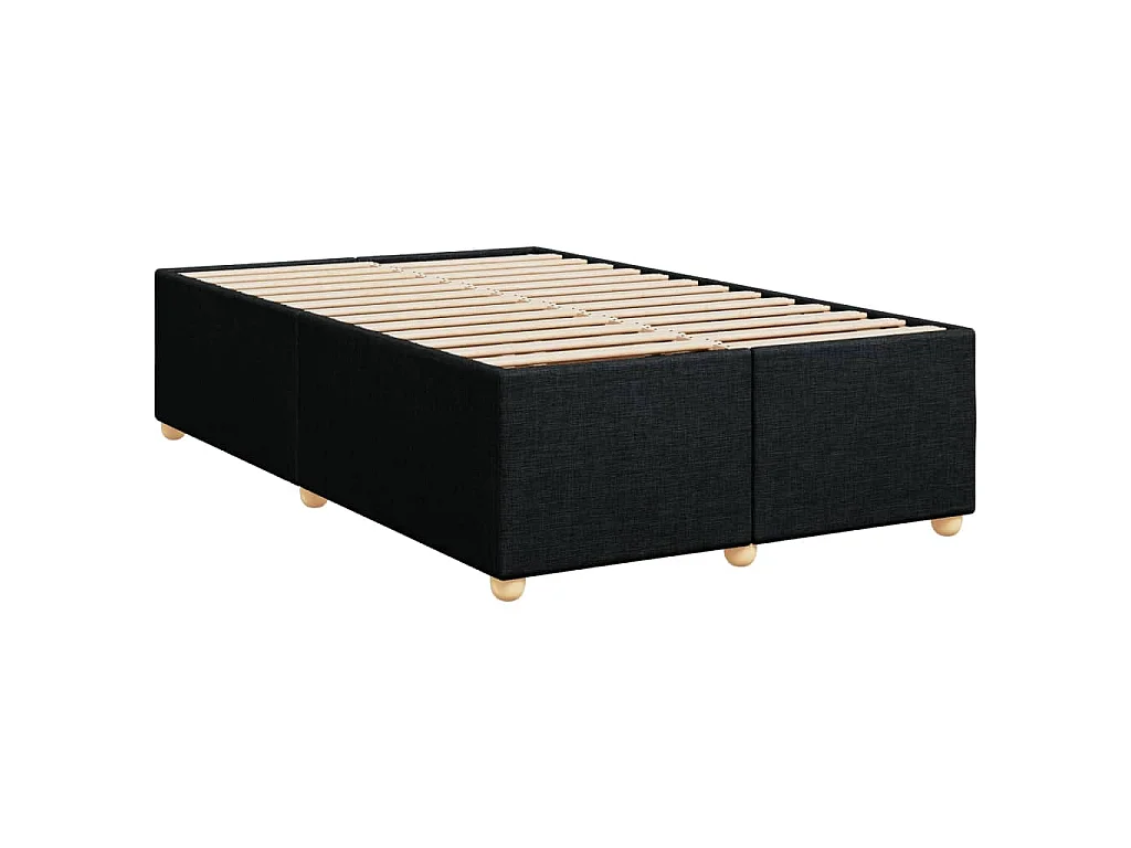 Boxspringbett mit Matratze Schwarz 120x200 cm Stoff