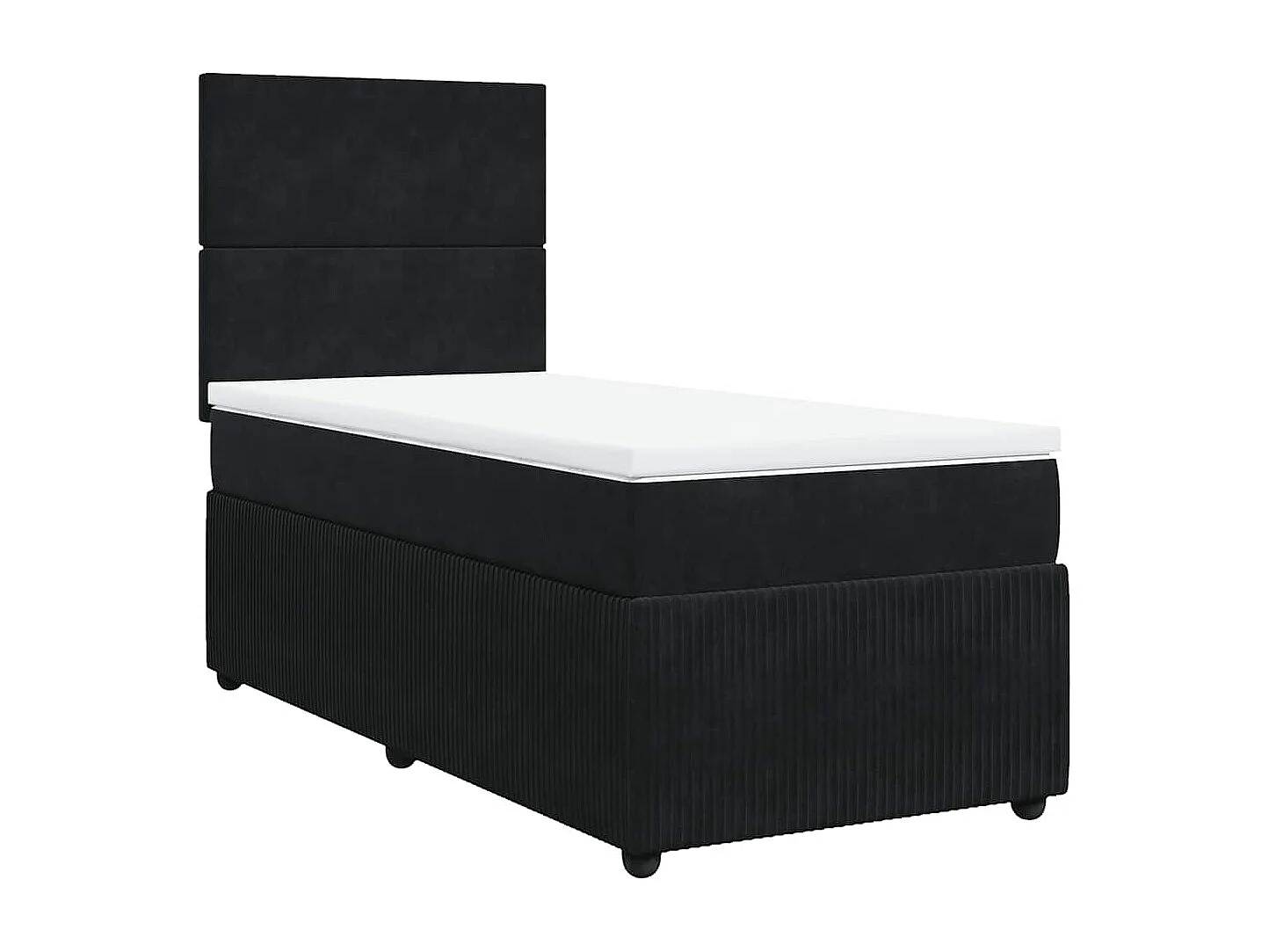 Boxspring met matras fluweel zwart 100x200 cm