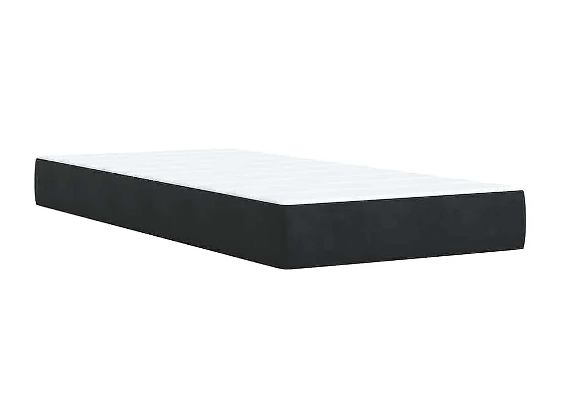 Boxspring met matras fluweel zwart 100x200 cm
