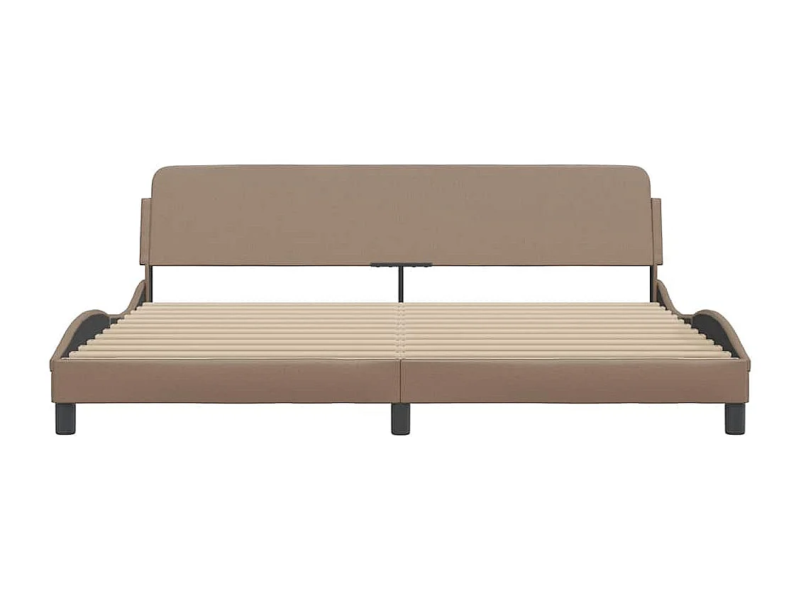 Cadre de lit Dover cappuccino 200x200 cm similicuir