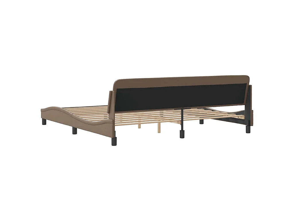 Cadre de lit Dover cappuccino 200x200 cm similicuir