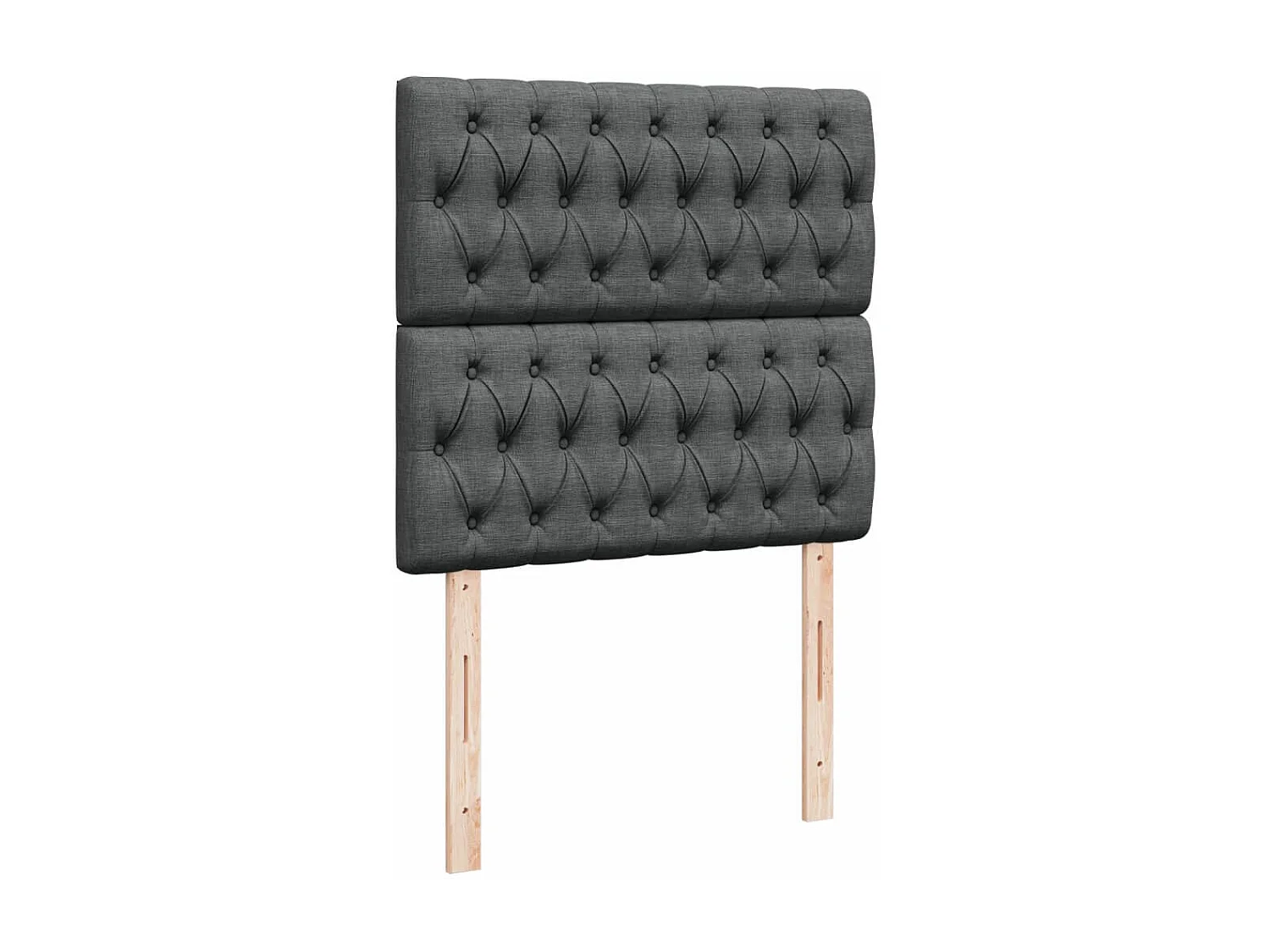Giroletto a Molle con Materasso Grigio Scuro 90x190 cm Tessuto