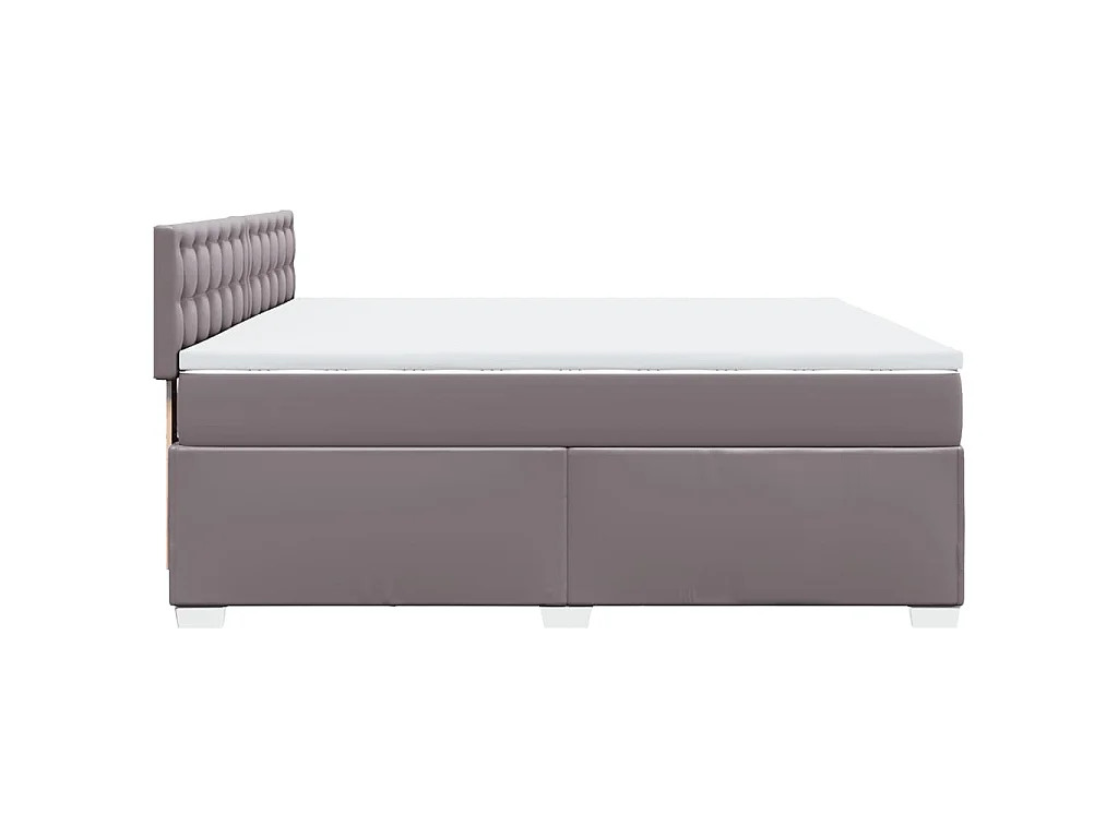 Sommier à lattes de lit avec matelas Gris 200x200 cm Similicuir