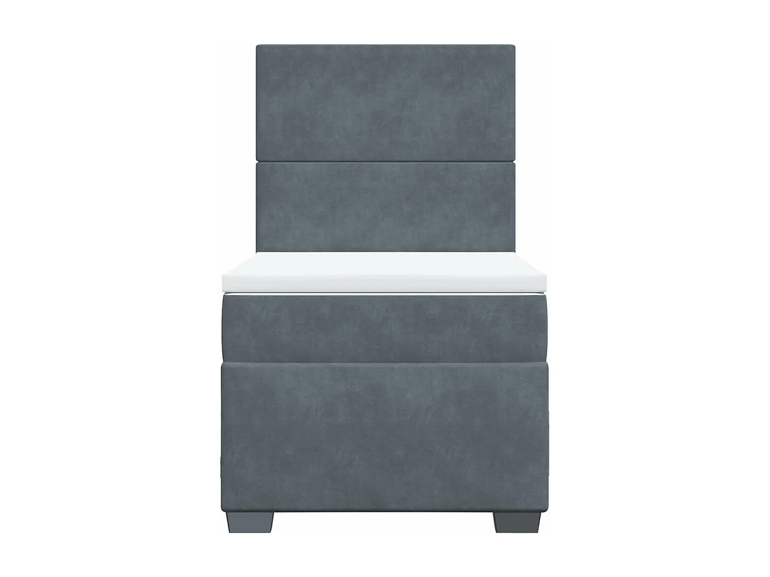 Sommier à lattes de lit avec matelas Gris foncé 100x200 cm