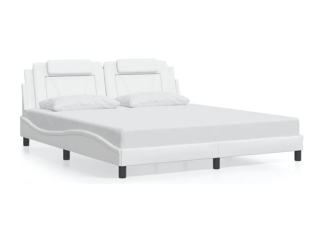 Bedframe "Viana" zonder matras kunstleer wit 180x200 cm