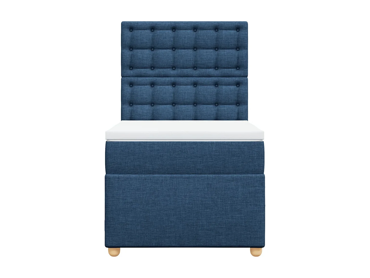 Sommier à lattes de lit avec matelas Bleu 90x190 cm Tissu