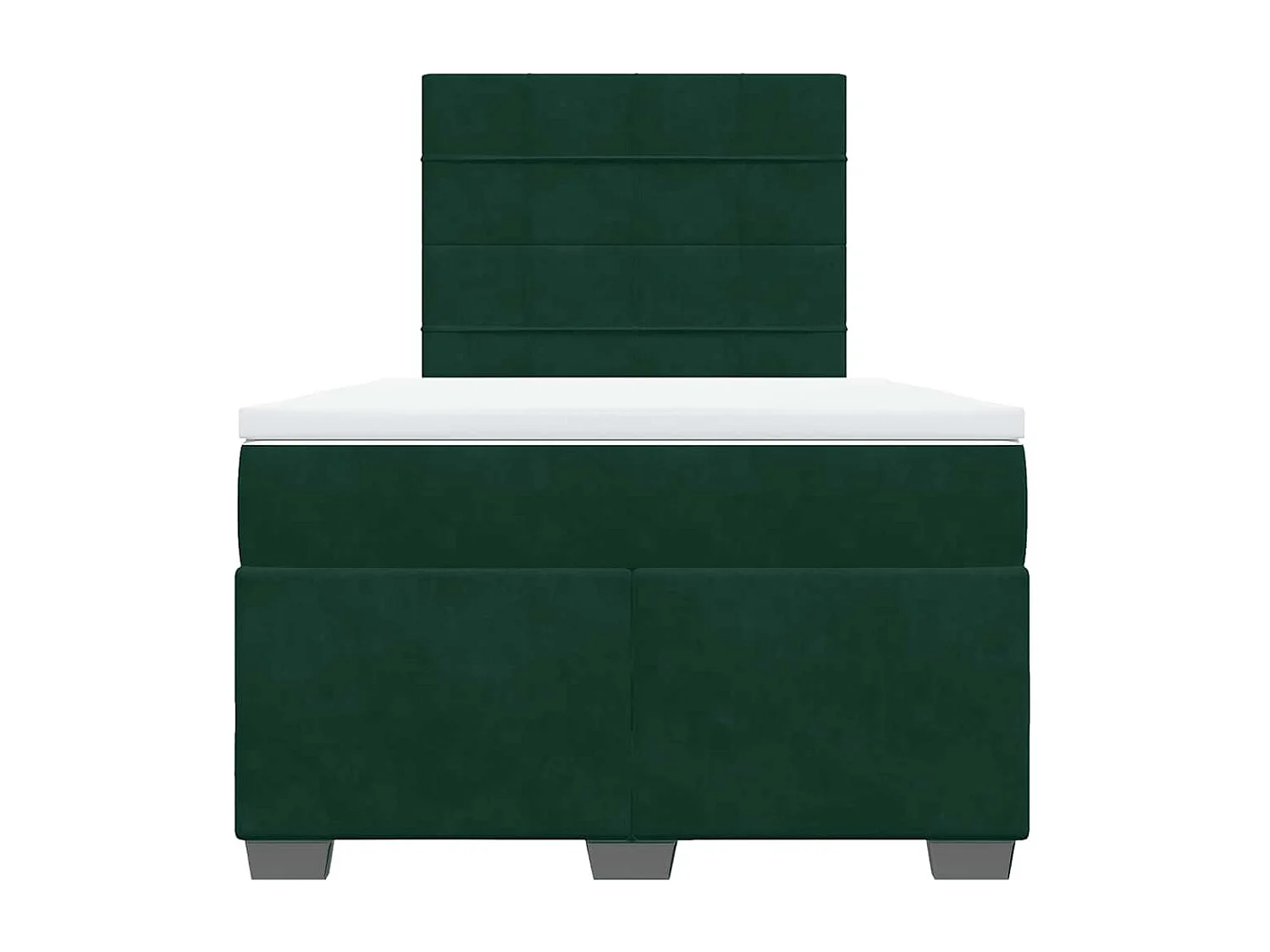Boxspringbett mit Matratze Dunkelgrün 120x200 cm Samt