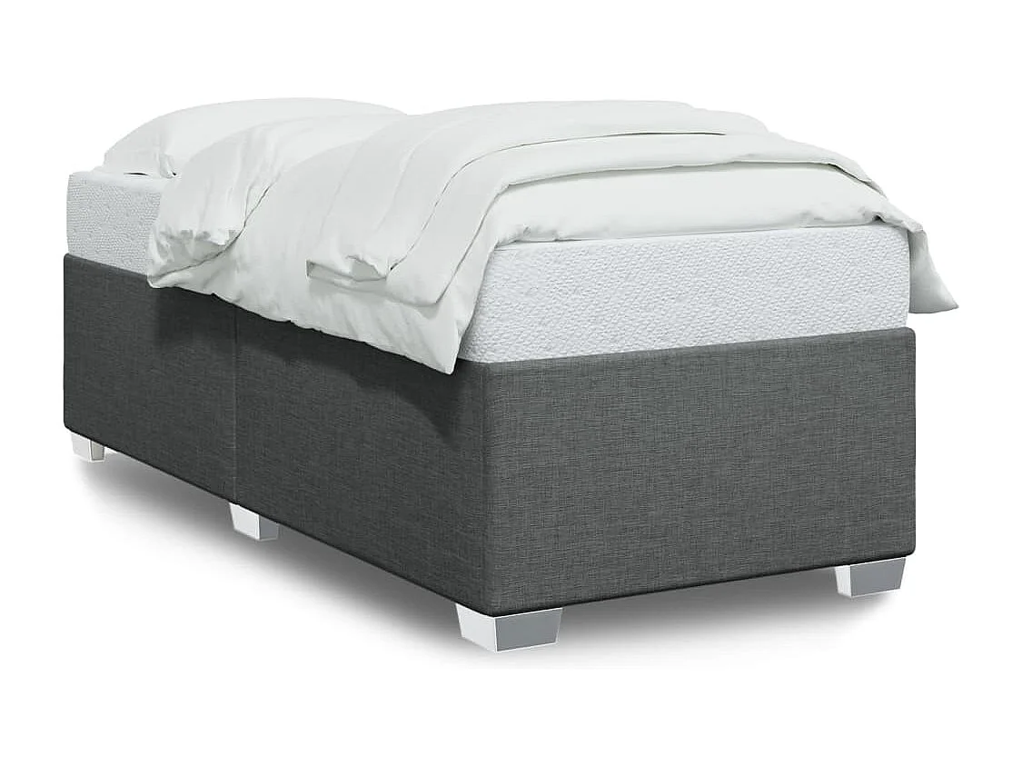 Cadre de lit sans matelas gris foncé 80x200 cm tissu