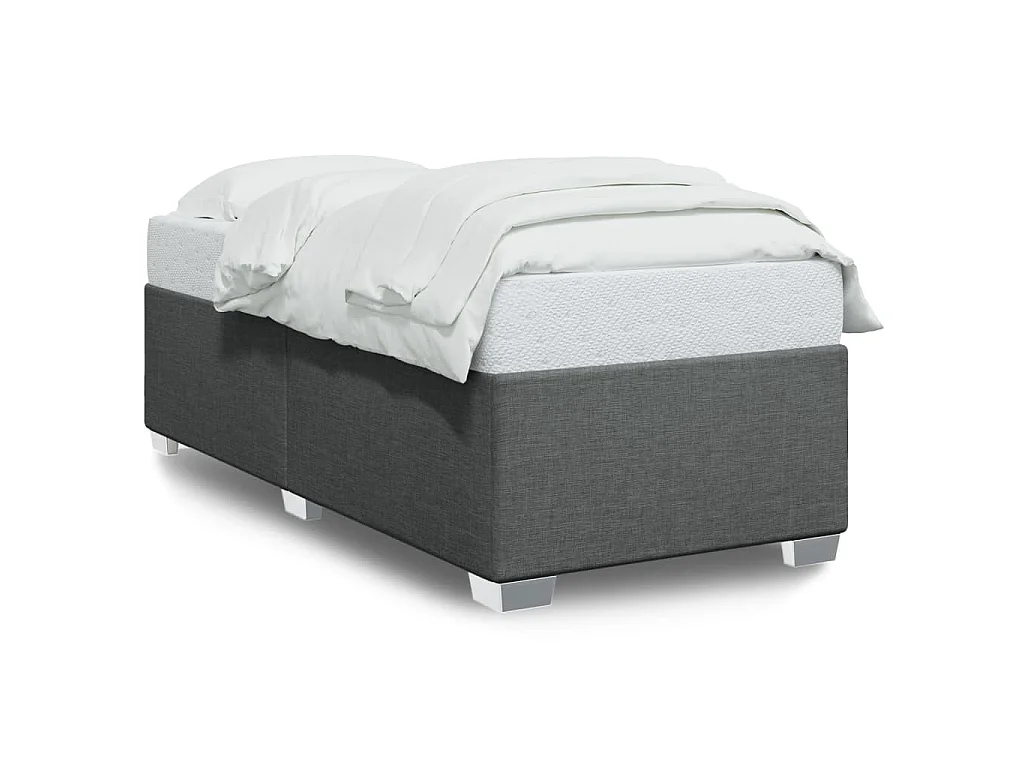 Bettgestell ohne Matratze Dunkelgrau 80x200 cm Stoff