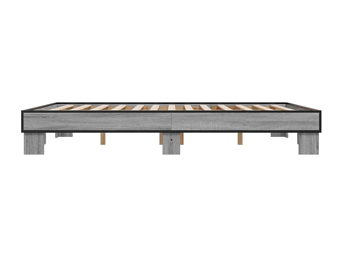 Cadre de lit sans matelas sonoma gris 150x200 cm
