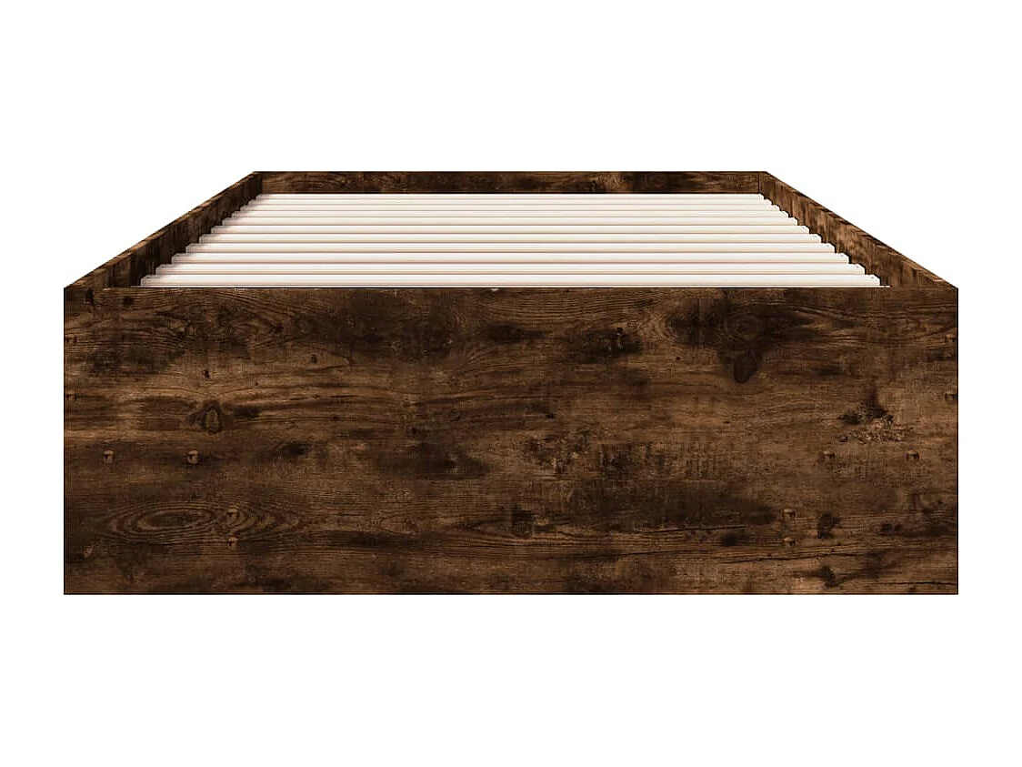 Bedframe zonder matras hout gerookt eikenkleurig 75x190 cm