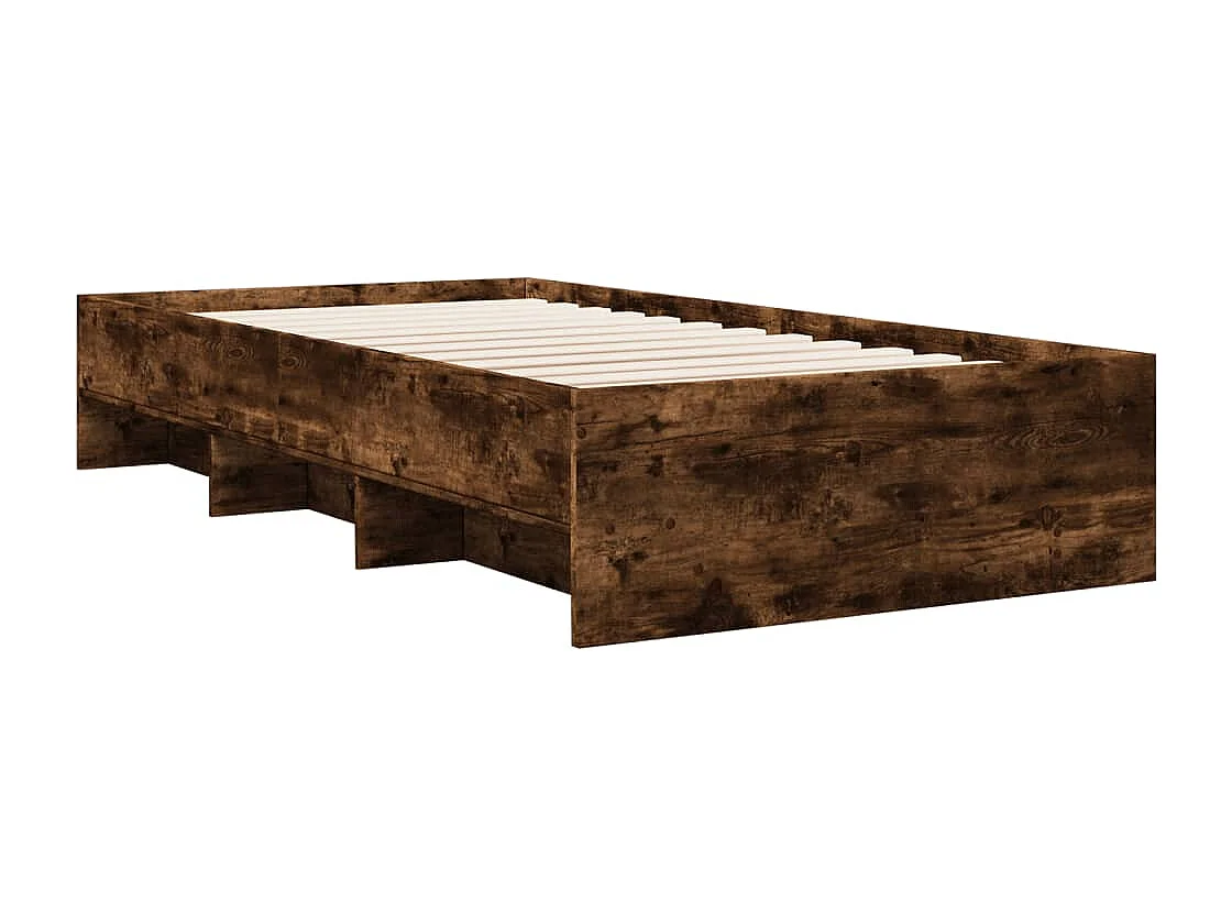 Bedframe zonder matras hout gerookt eikenkleurig 75x190 cm