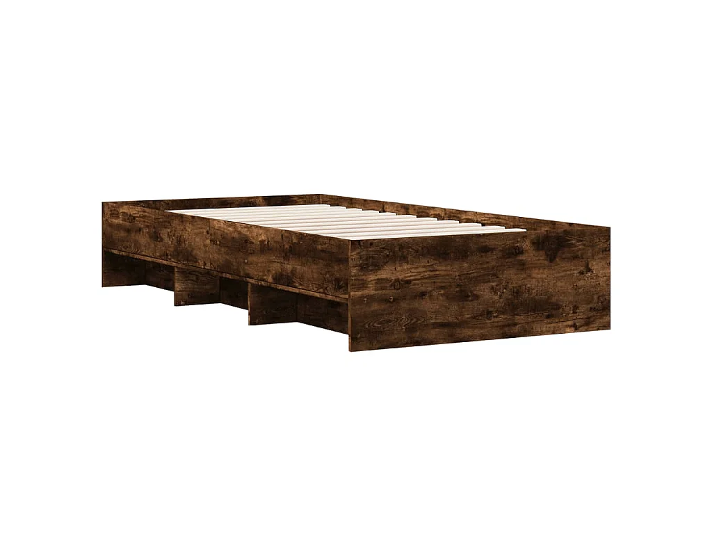 Bedframe zonder matras hout gerookt eikenkleurig 75x190 cm